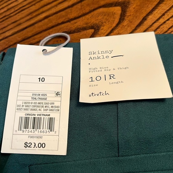 A NEW DAY SKINNY ANKLE HIGH RISE PANTS. NWT. SIZE 10 - Picture 5 of 8